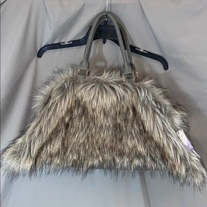 Faux fur tote bag New With Tags